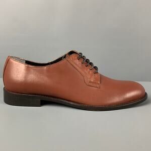 BRUNO MAGLI Size 10 Brown Leather Lace Up Shoes